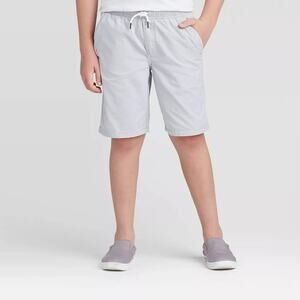 Boys' Light Grey Playwear 'At the Knee' Pull-On Shorts - Cat & Jack™, New- 10-12